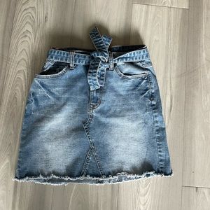 Island gypsy jean skirt